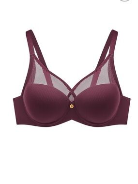 Understance Ivy Smooth FlexWire Full Coverage Bra burgundy 36DDD 36F